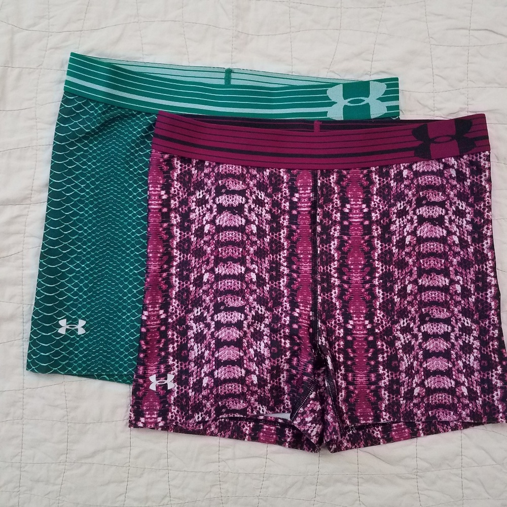 Set of Under Armor volleyball shorts; size small